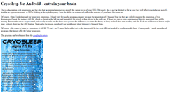 Desktop Screenshot of cryosleep.yellowcouch.org